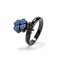 Heart4Heart Black Plated Charm Ring-